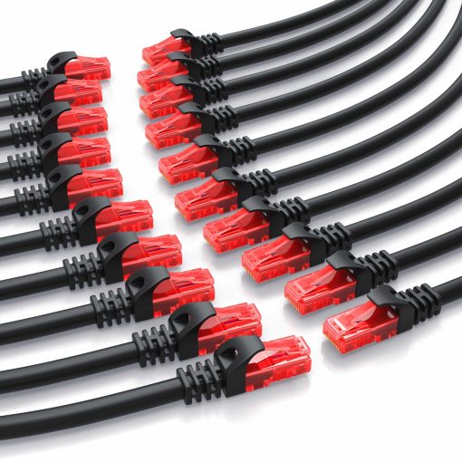 CSL 20x Cat 6 Gigabit Ethernet LAN Kabel - mehrfach geschirmt - UTP Gigabit - 1000 Mbit/s - Patchkabel - Netzwerkkabel - 0