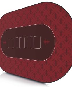 CSL Extra große Tischauflage Pokermatte 1000 x 600 mm / Kartenspiel Matte / Ovales Design