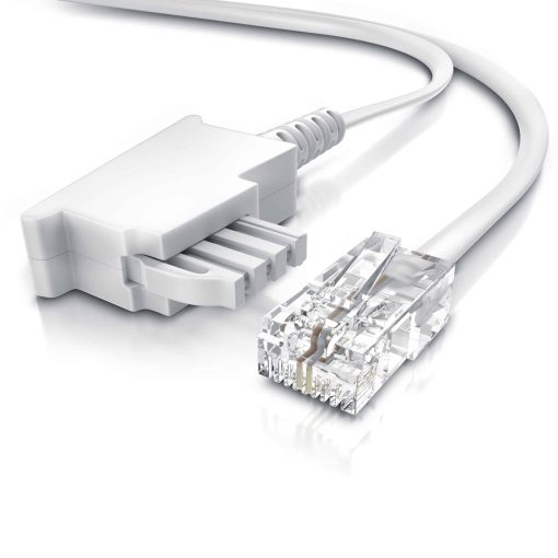 CSL - Internet Kabel Routerkabel - TAE-F Stecker auf RJ45 Stecker - 50m - Internetkabel - Router an die Telefondose