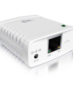 CSL LAN Printserver Druckerserver - Fast Ethernet - USB2.0 High Speed - LRP Print Server für Windows - Netzwerk USB zu RJ45 - DHCP fähig