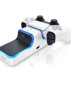 CSL Ladestation für PS5 Controller - Schnell Ladestation - Twin Charge - Ladegerät - Zubehör für Sony Playstation 5 Controller