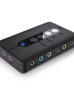 CSL USB 7.1 Soundkarte extern - 7.1 Surround Sound - Stereo Audio Adapter - Lautstärkeregelung - Anschluss für Kopfhörer