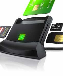 CSL USB Chipkartenleser - SmartCard Reader - Cardreader - smart Card Reader - unterstützt Smart Cards und SIM Cards