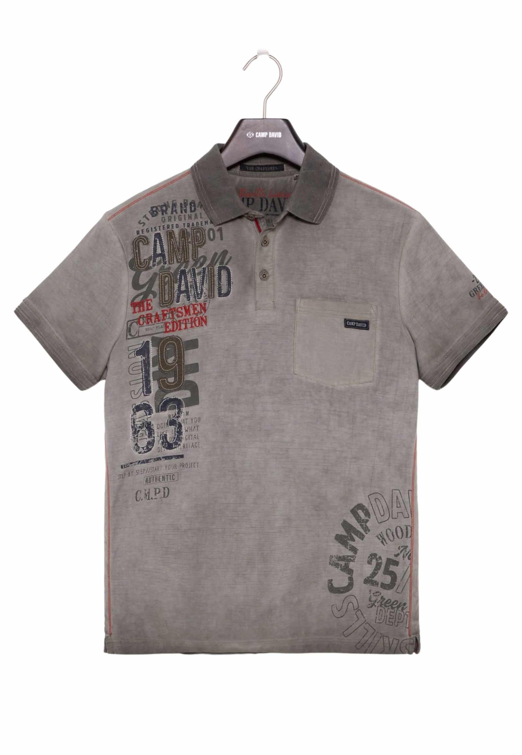 Camp David Poloshirt THE CRAFTSMEN Polo-Kurzarmshirt