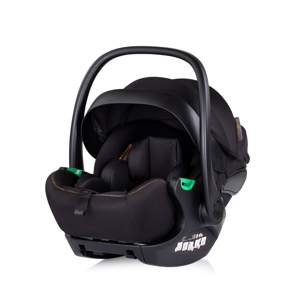 Chipolino Set Babyschale Isofix-Station Winner i-Size (40-87cm) Gruppe 0+ schwarz