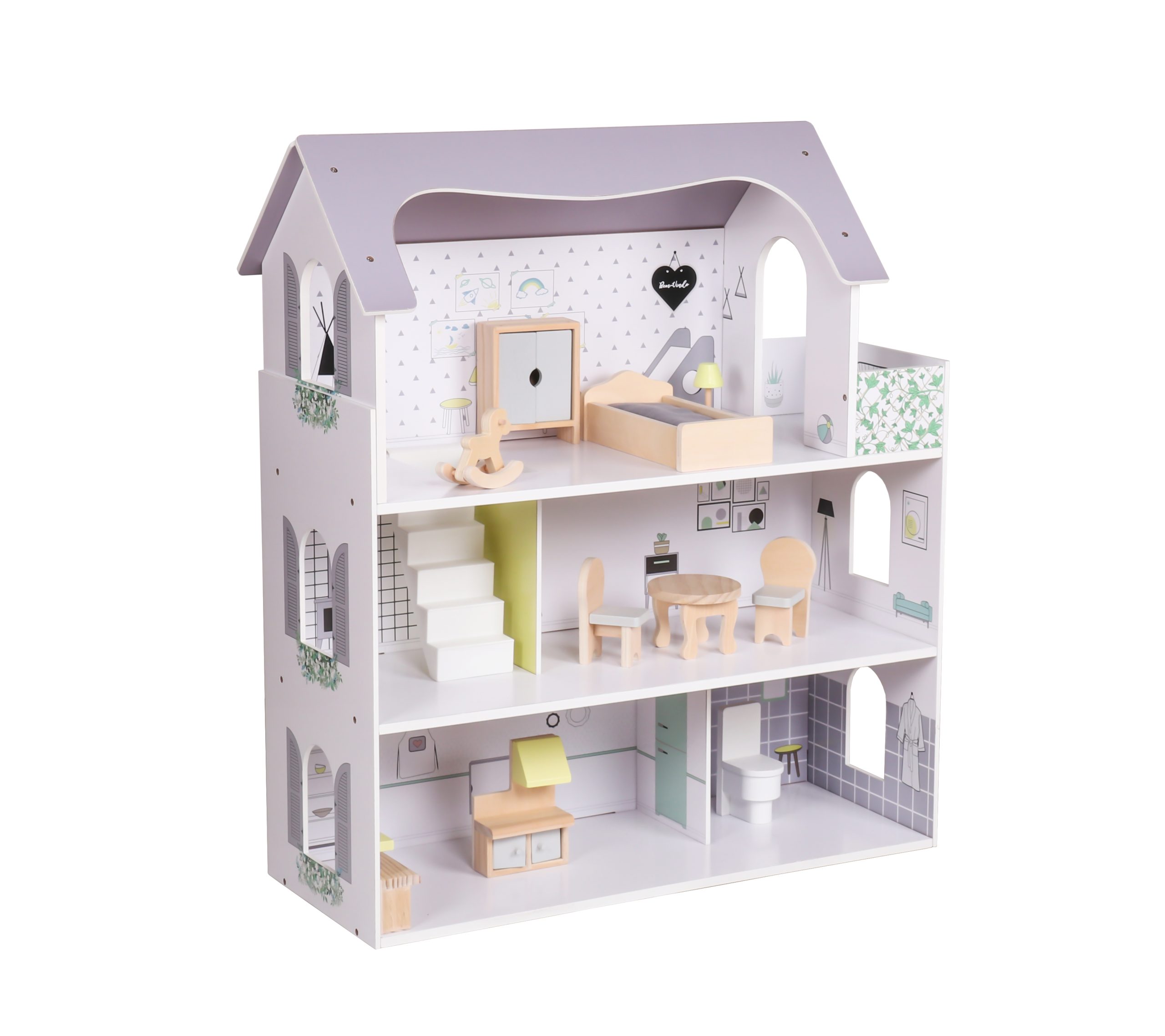 Coemo Puppenhaus Anna Villa möbliert 3 Etagen