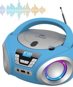 Cyberlux CD-Player mit LED-Beleuchtung CD/MP3 USB Kinder Radio blau