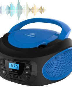 Cyberlux Tragbarer CD-Player Kinder Radio CD/MP3 USB Boombox blau
