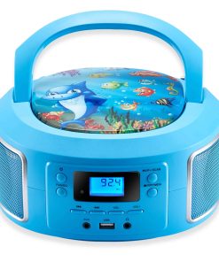 Cyberlux tragbarer Kinder CD-Player CD/MP3 USB Kinder Radio blau