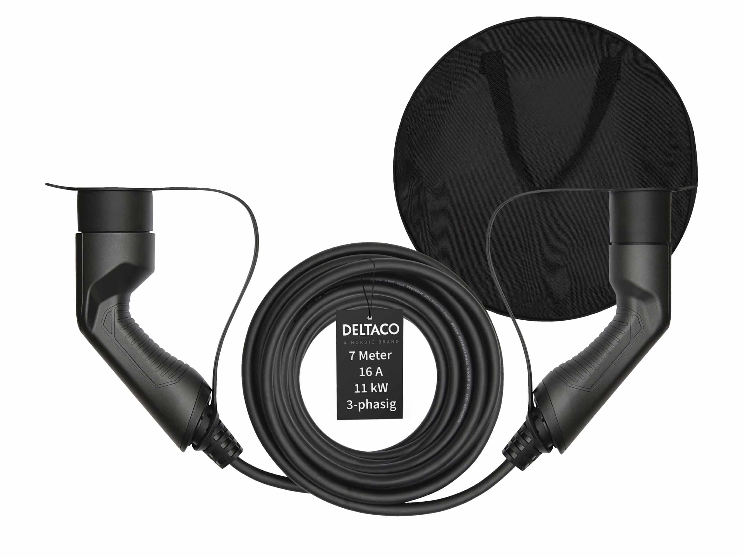 Deltaco EV-Ladekabel + Tasche