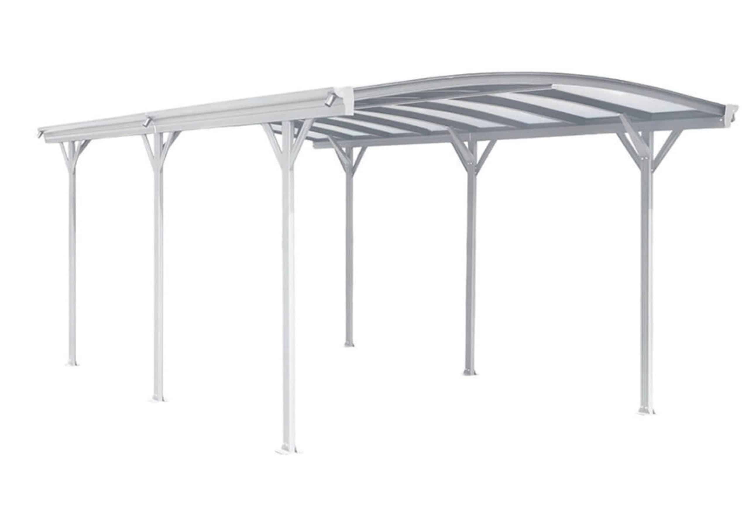Design Carport London Aluminium Doppelstegplatten Beschichtung gegen UV-Strahlung Weiß