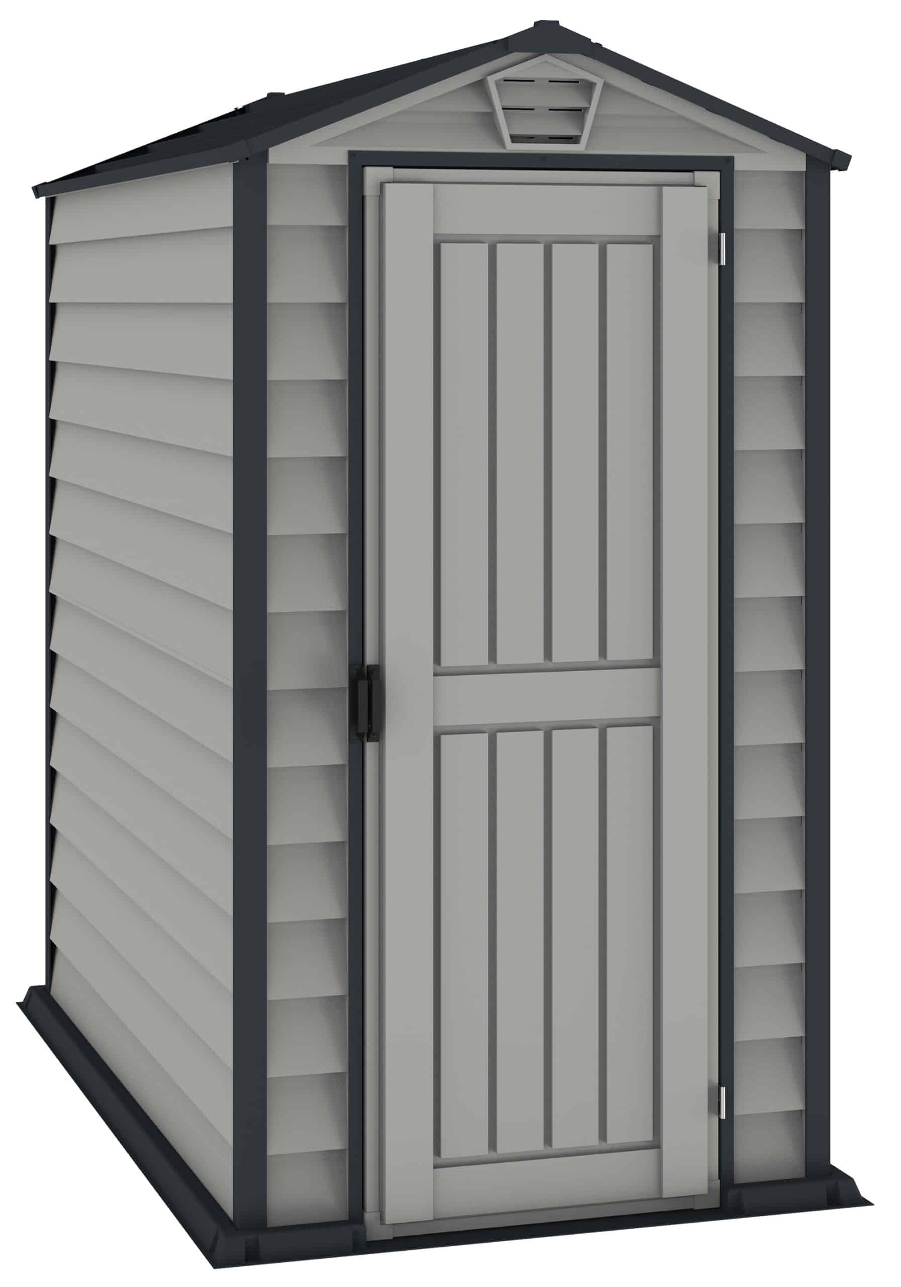 Duramax Kunststoff Gartenhaus 104x180 Geräteschuppen Garten Gerätehaus Drehtür