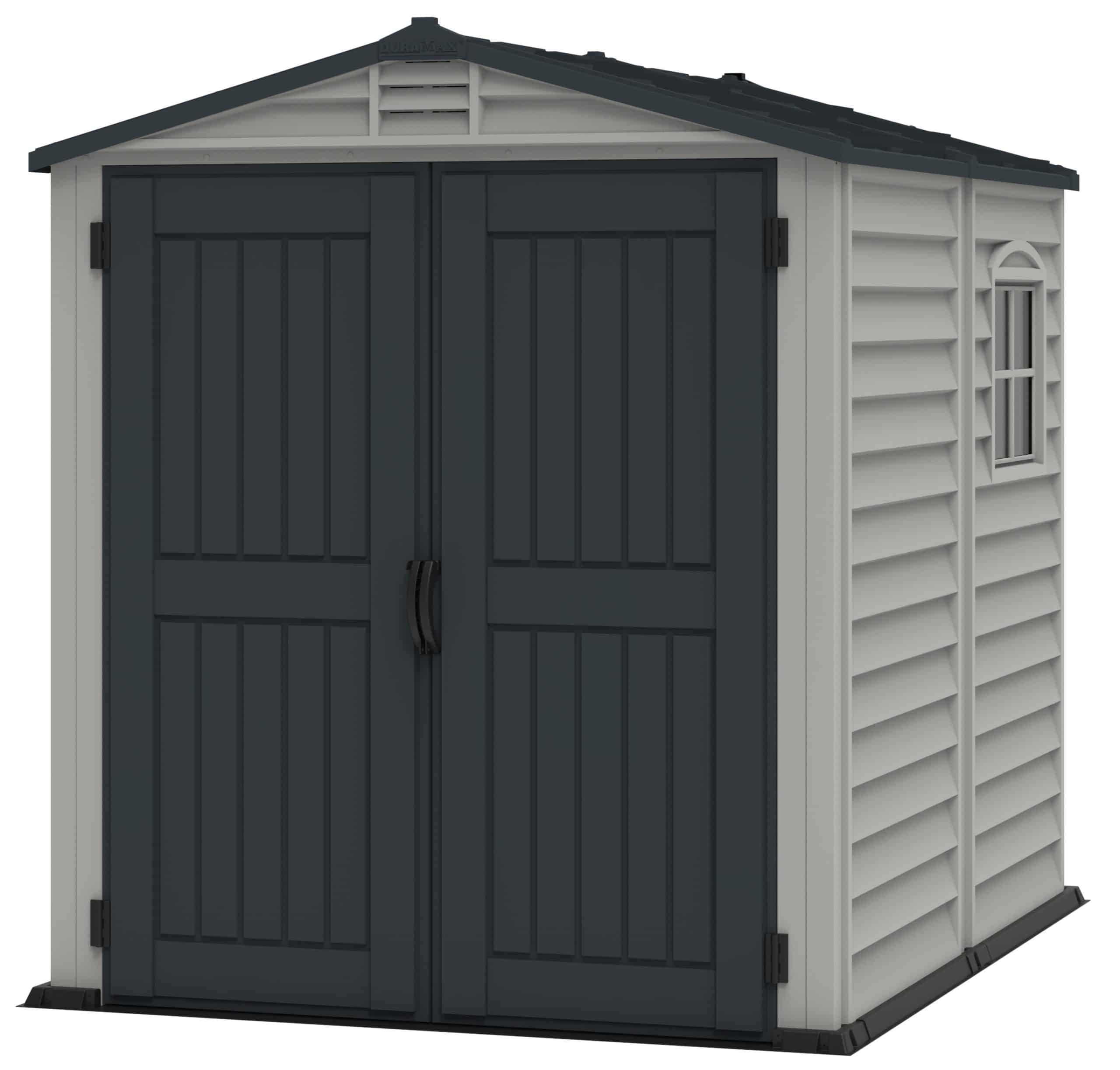 Duramax Kunststoff Gartenhaus 186x190 Geräteschuppen Garten Gerätehaus Drehtüren