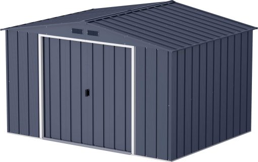 Duramax Metall Gartenhaus 322x234 Geräteschuppen Garten Gerätehaus Schiebetüren