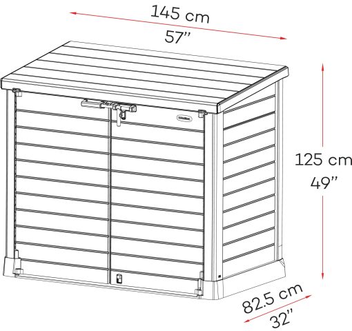 Duramax StoreAway Aufbewahrungsbox Gartenhaus 2er Mülltonnenbox 1200 l