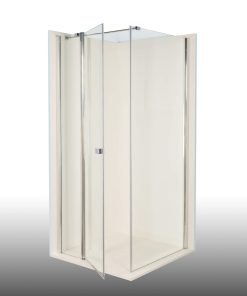 Duschkabine/ Duschabtrennung Dusbad Vital 2 Drehtür an Festteil links + Duschwand rechts (Kombination) links 825mm rechts 1150mm