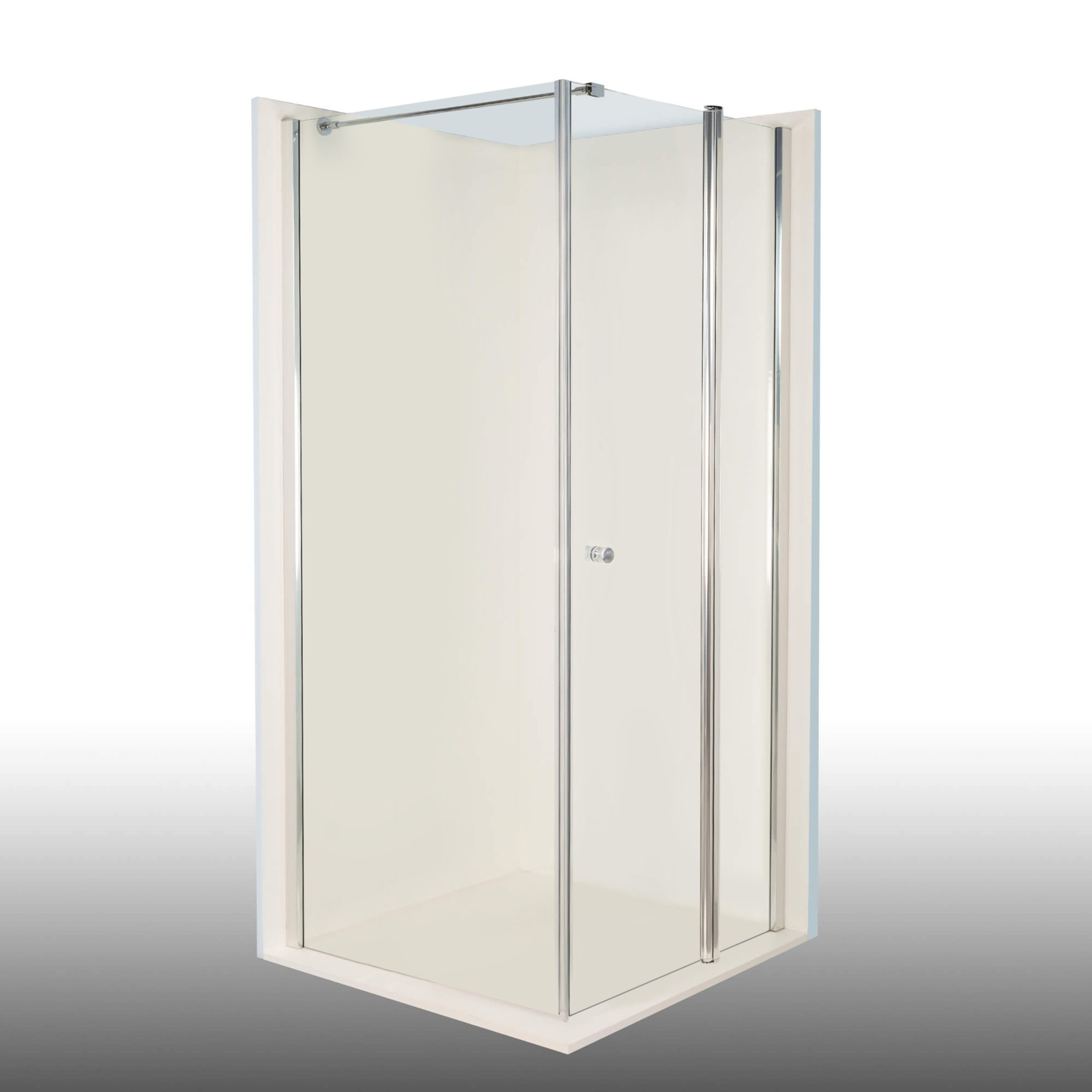 Duschkabine/ Duschabtrennung Dusbad Vital 2 Drehtür an Festteil rechts + Duschwand links (Kombination) rechts 1050mm links 850mm