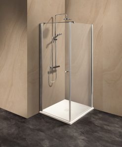 Duschkabine/ Duschabtrennung Dusbad Vital 2 Drehtür links + Duschwand rechts (Kombination) links 1000mm rechts 1100mm