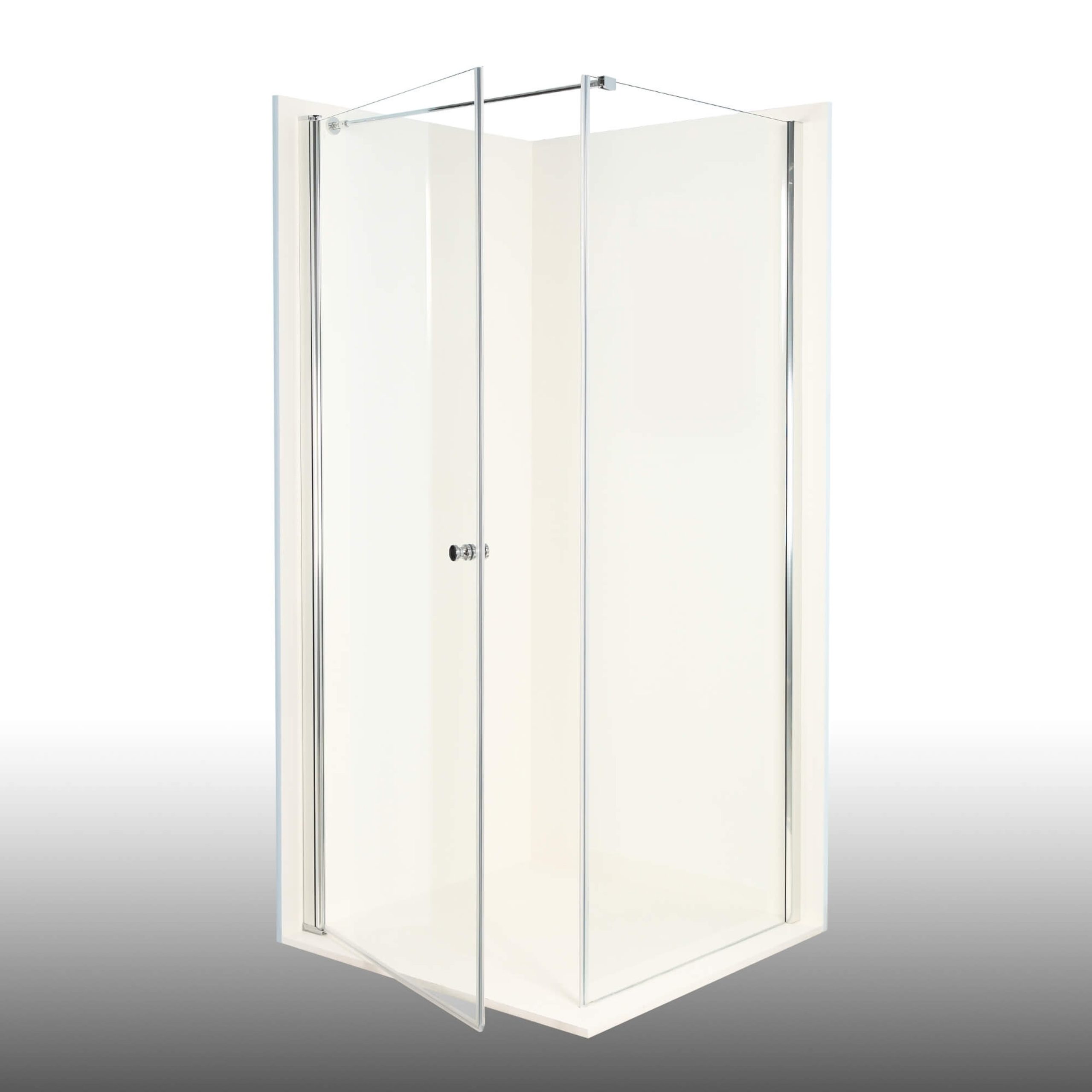 Duschkabine/ Duschabtrennung Dusbad Vital 2 Drehtür links + Duschwand rechts (Kombination) links 900mm rechts 1100mm