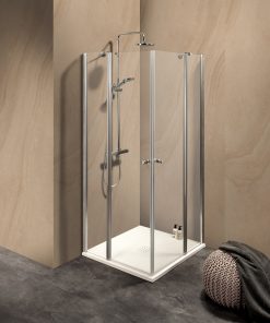 Duschkabine/ Duschabtrennung Dusbad Vital 2 zweiteilige Pendeltür an Festteil / Eckdusche  links 950mm rechts 975mm