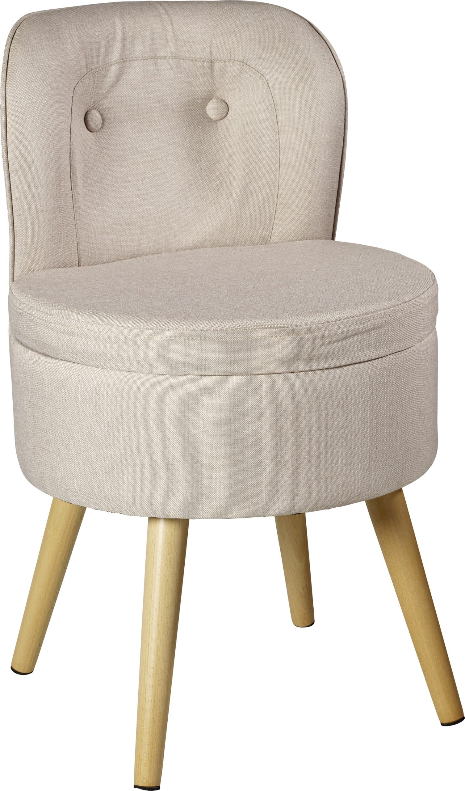 ECHTWERK Kleiner Sessel/Hocker "VINCE"  - creme