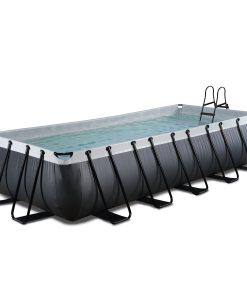 EXIT Black Leather Pool 540x250x100cm mit Filterpumpe - schwarz