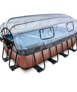 EXIT Frame Aufstellpool 400x200x122cm mit Sandfilterpumpe und Abdeckung