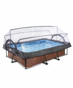 EXIT Frame Pool 220x150x65cm mit Filterpumpe und Abdeckung