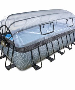 EXIT Frame Pool 540x250x122cm mit Sandfilterpumpe und Abdeckung