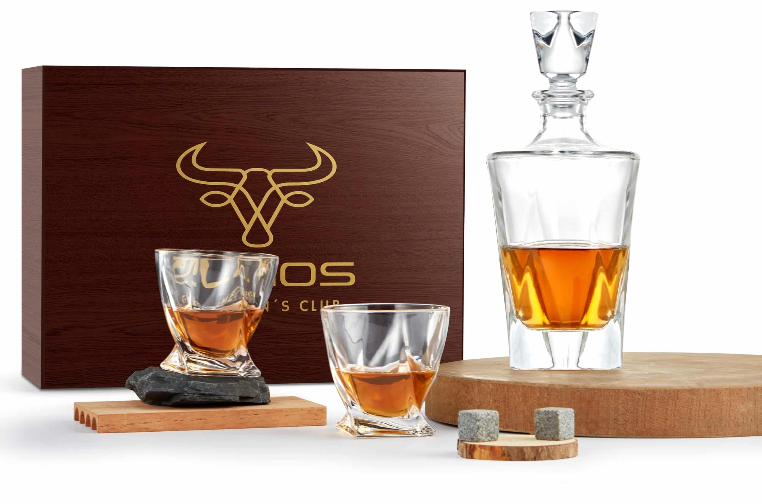 Echos Whiskyset Geschenkset Whiskygläser 7-Teiliges Whiskeyset