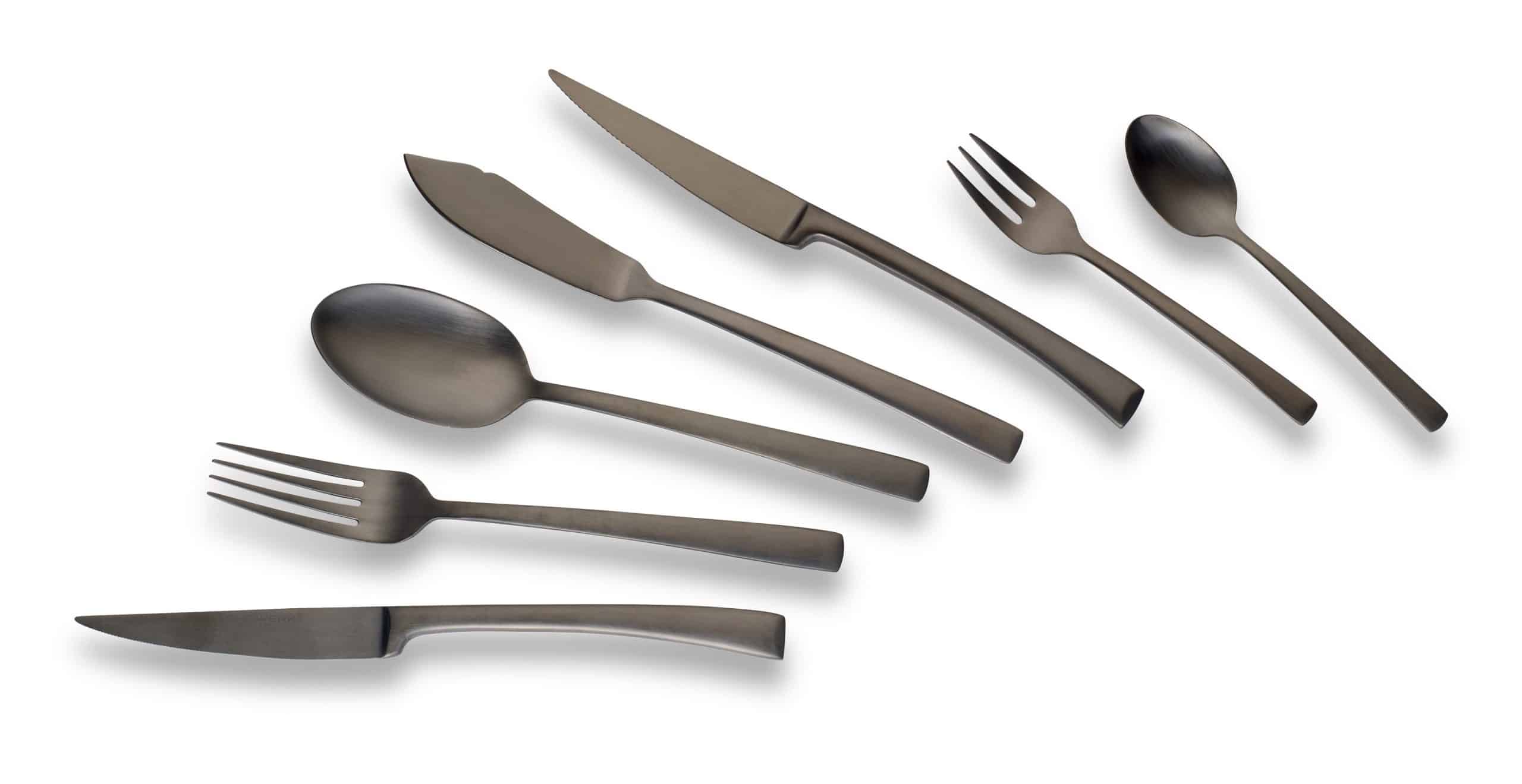 Echtwerk Tafelbesteck AVELINO 42 tlg - Black-Edition