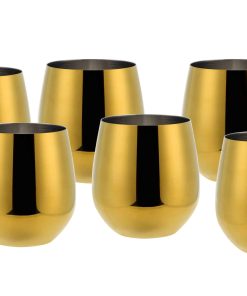 Echtwerk Wein-/Wasserkelch Set 6tlg - gold