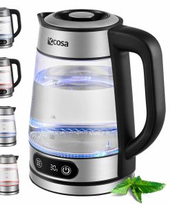 Ecosa Glas Wasserkocher m. Temperatureinstellung 1.8L 2200W