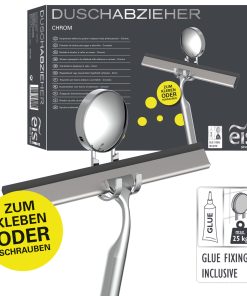 Eisl Abzieher Dusche mit Wandhalter ohne bohren