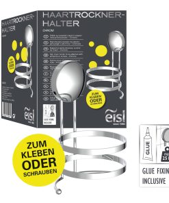 Eisl Fönhalter ohne Bohren Chrom