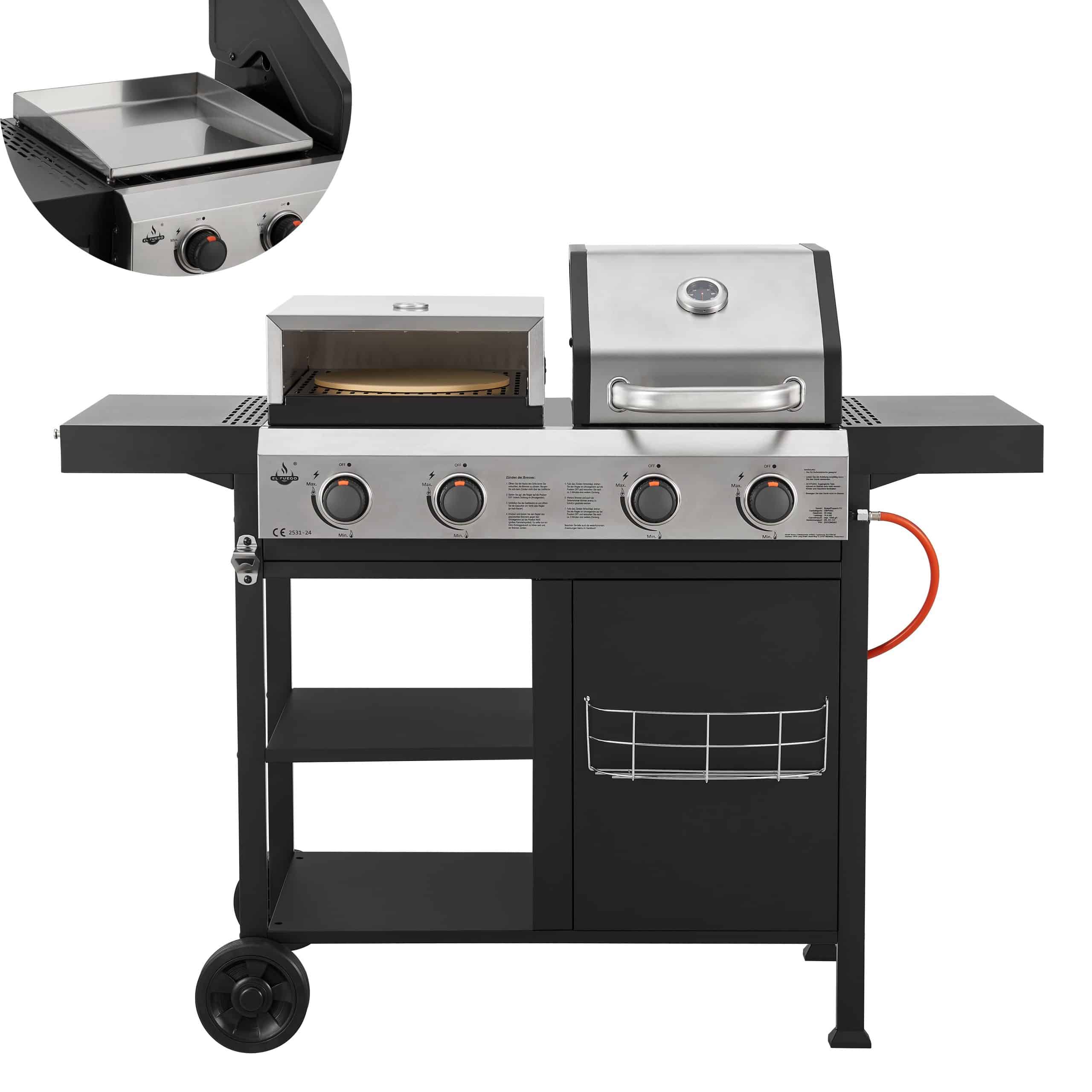 El Fuego® 3in1 Kombigrill "Boston" Gasgrill