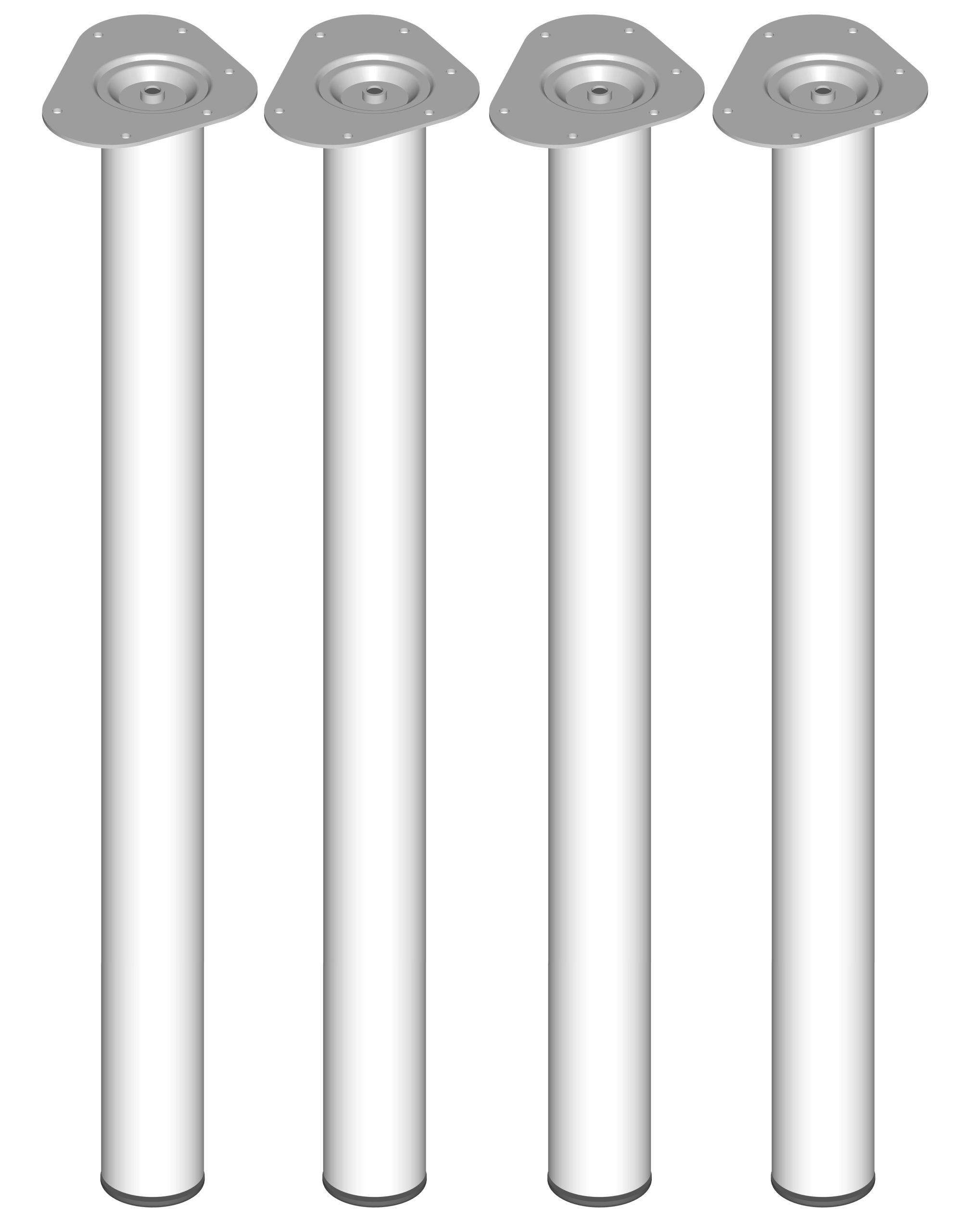Element System Tischbeine 4er-Set TOSKANA Tischbeine Tischgestell Ø60 weiß L700mm