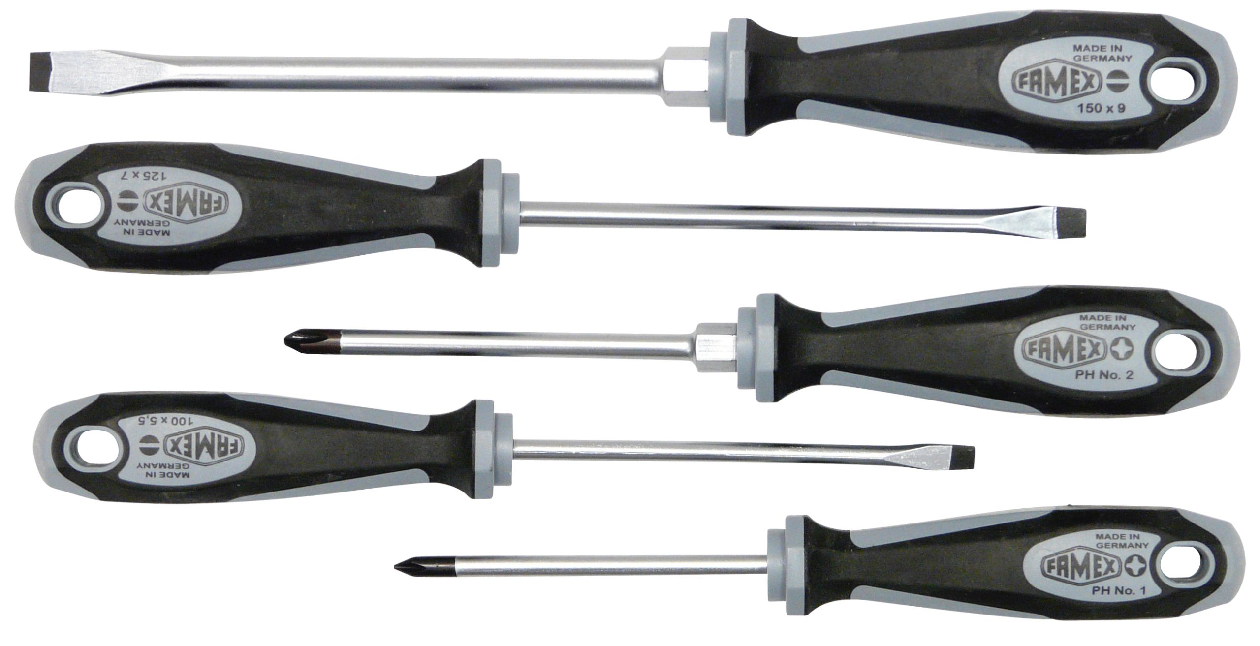 FAMEX 7705-5 Schraubendreher Satz aus deutscher Produktion - 5-tlg.