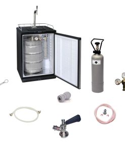 Fassbierkühlschrank Komplett-Set   50L Bierzapfanlage mit Schanksäule & Kompensatorhahn