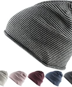 GOLDEN GOAT Barrow Strickmütze Beanie Unisex 100 % Kaschmir Mütze Farbe: Birch/Bright Flamingo