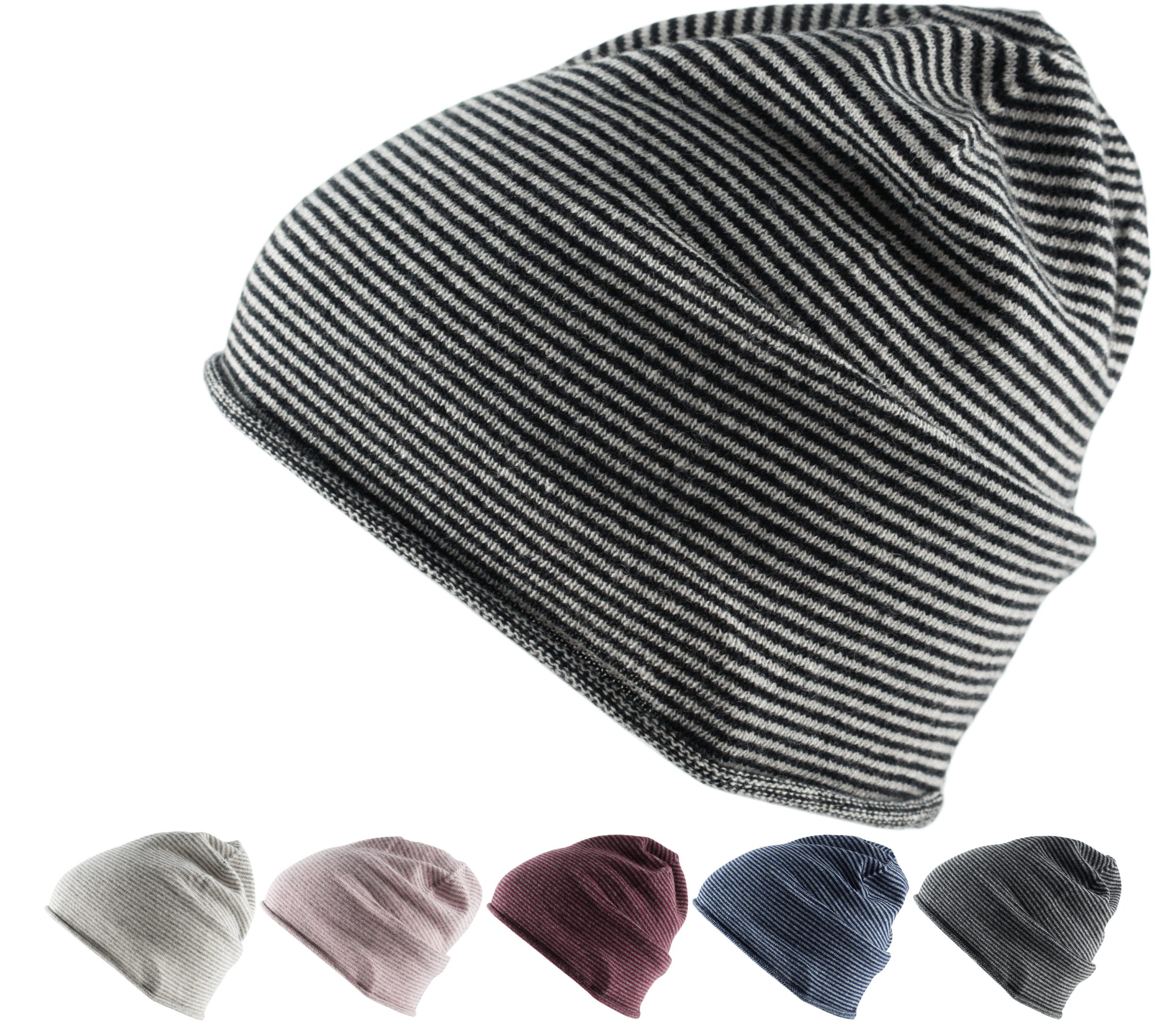 GOLDEN GOAT Barrow Strickmütze Beanie Unisex 100 % Kaschmir Mütze Farbe: Birch/Dove Grey