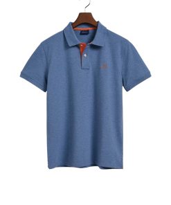 Gant Poloshirt Pique Polo Kurzarmshirt mit Kontrastkragen