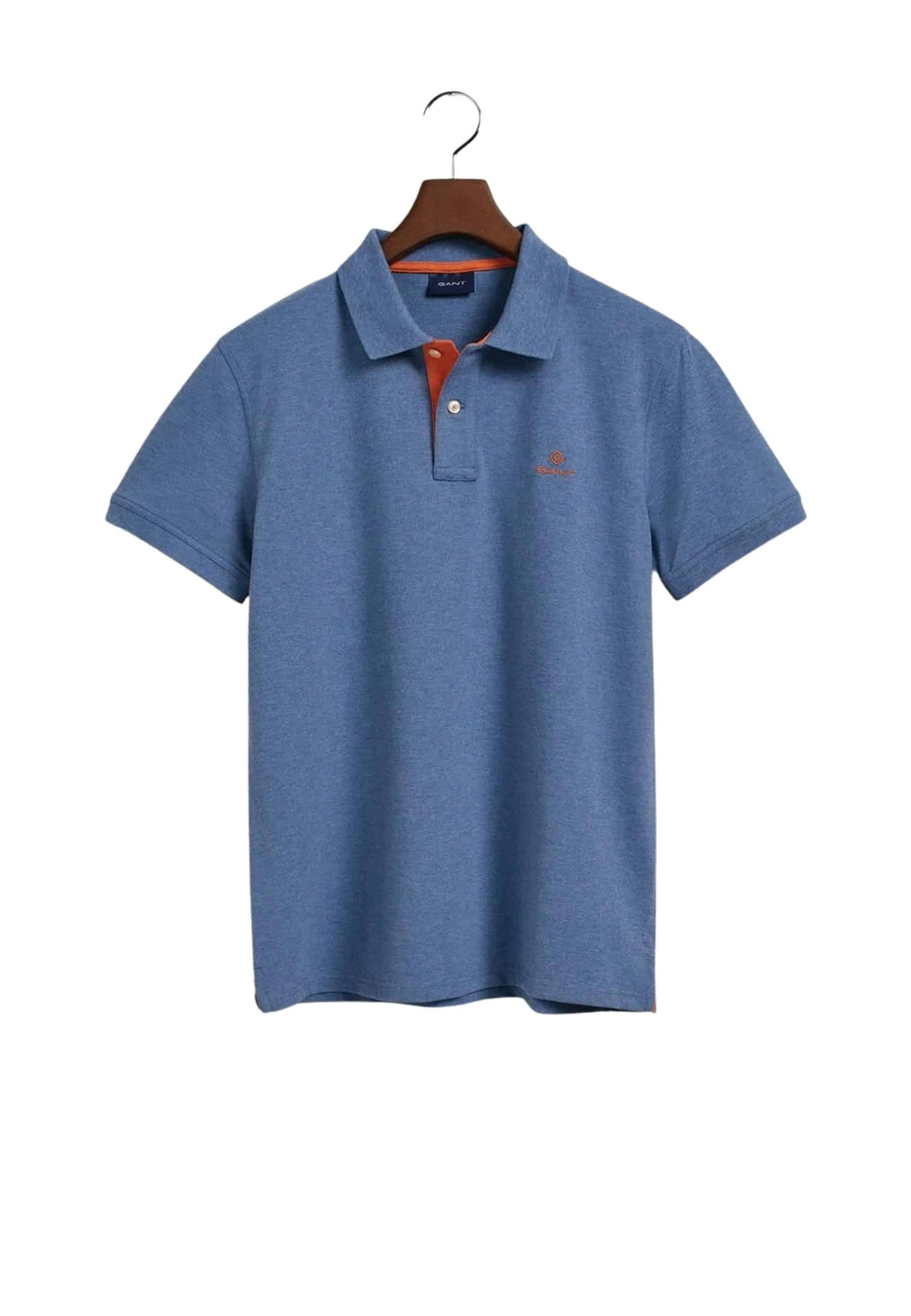 Gant Poloshirt Pique Polo Kurzarmshirt mit Kontrastkragen