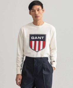 Gant Pullover Sweatshirt Retro Shield mit Rundhalsauschnitt