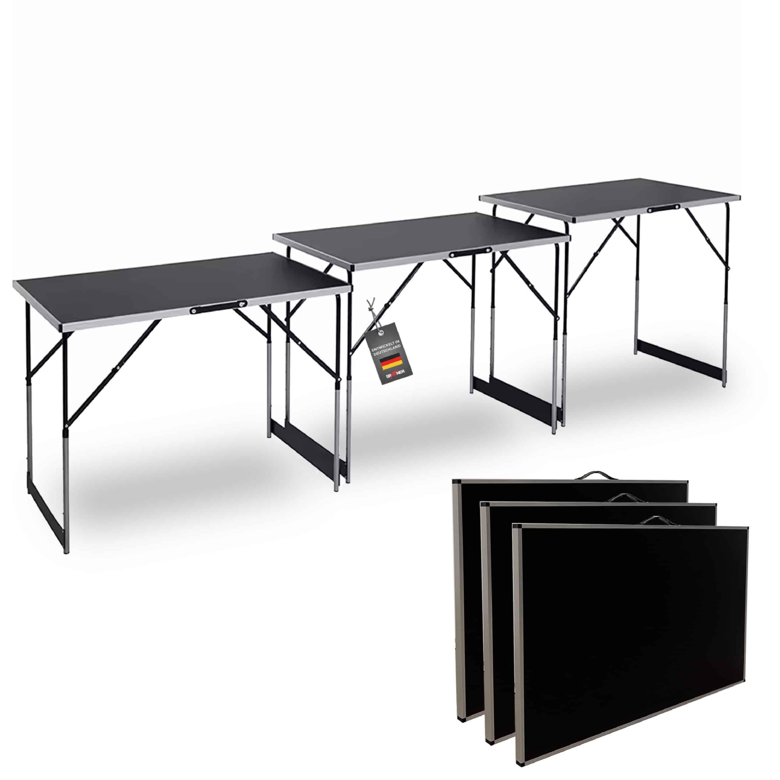 Grafner 3-teiliger Multifunktionstisch Tapeziertisch klappbar höhenverstellbar