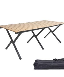 Grafner Campingtisch in Holzoptik inkl. Transporttasche 118x58x43 cm