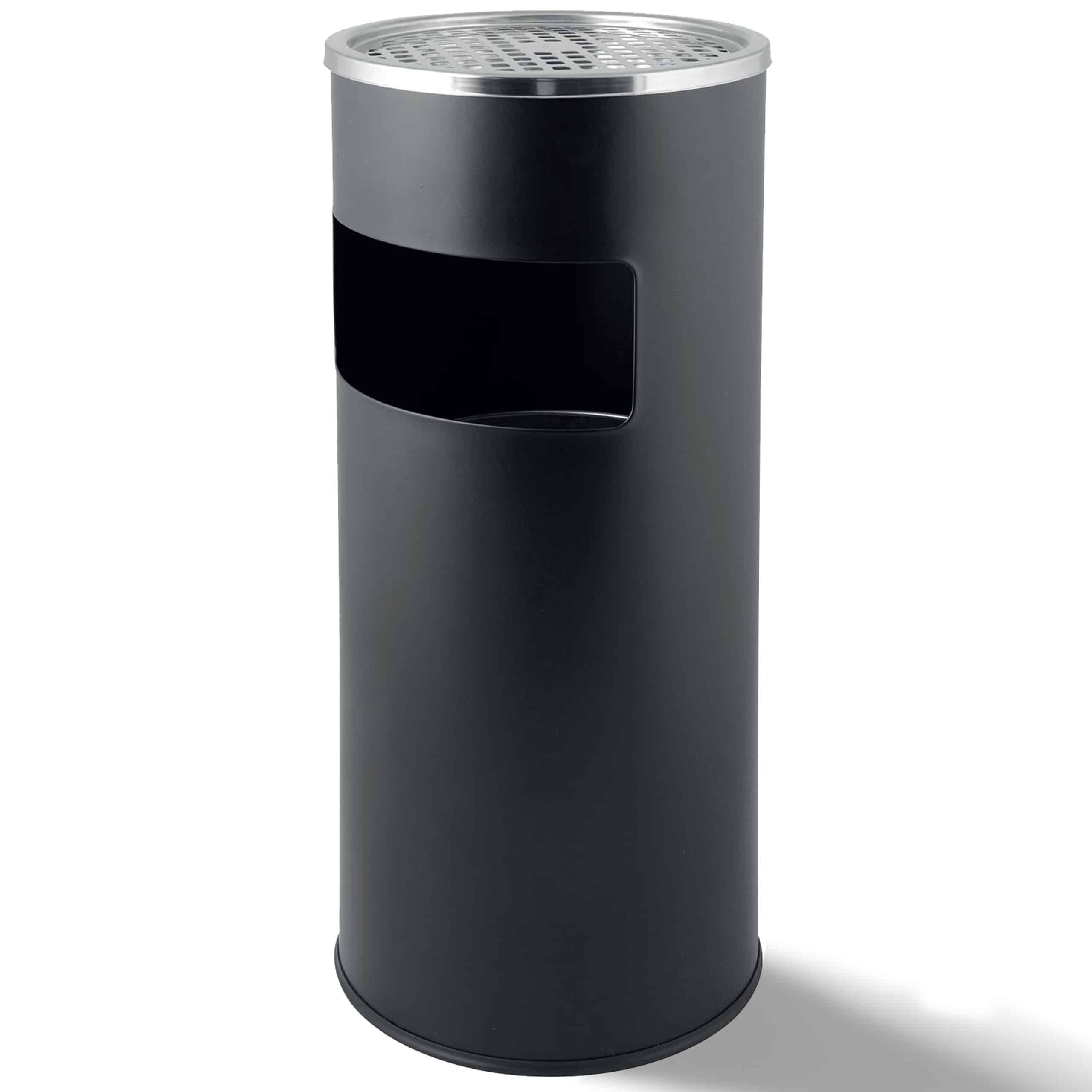 Grafner® 2in1 Edelstahl Standaschenbecher mit Mülleimer 30 Liter