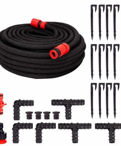Grafner® 30m Bewässerungsschlauch mit Perlfunktion im Set Perlregner Perlschlauch Tropfschlauch