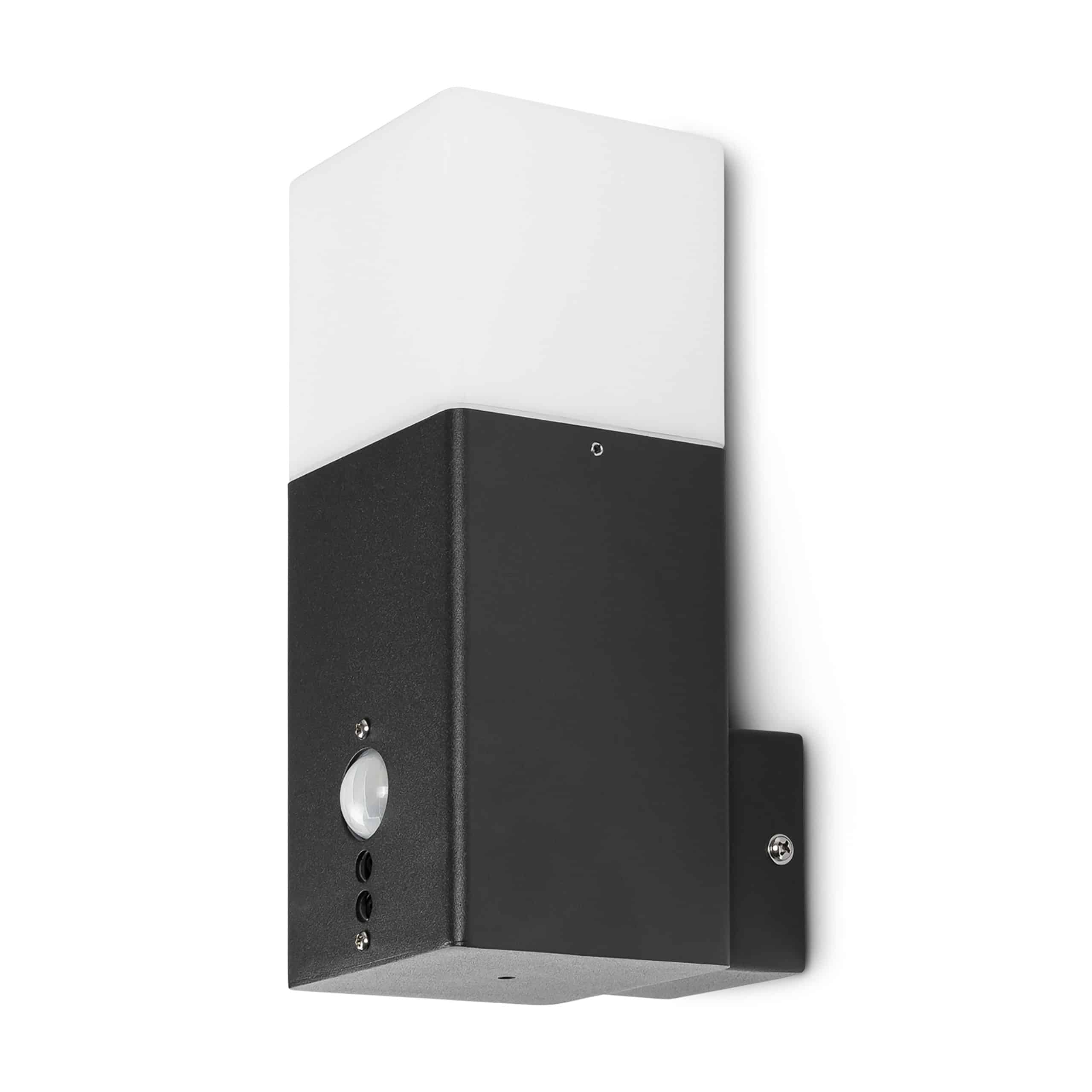 Grafner® Alu Wandlampe WL10802 anthrazit mit Bewegungsmelder Wandleuchte