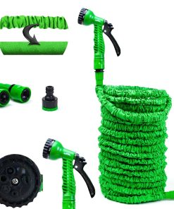 Grafner® Flexibler 1/2" Gartenschlauch 30 m inkl. 7 Funktionen Brause Flexischlauch